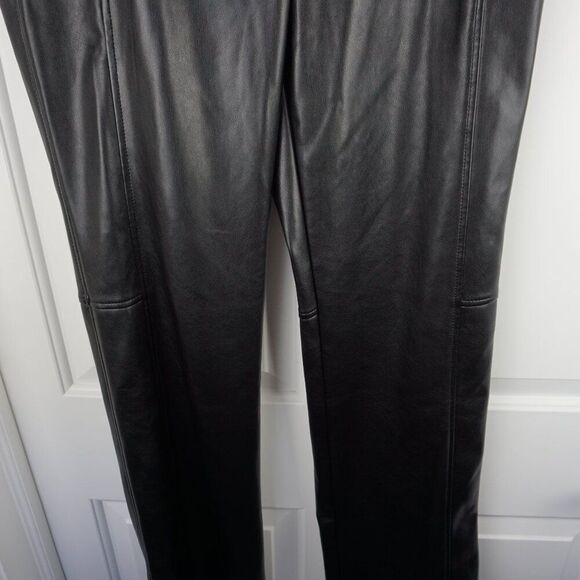 New Jonathan Simkhai Dahlia Straight Leg Trouser in Black Vegan Leather size 8 - Picture 5 of 16